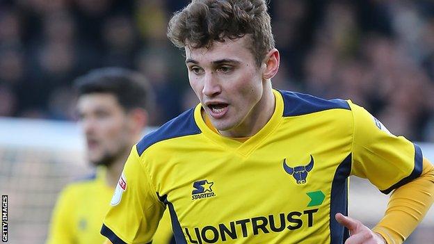 Oxford United midfielder Ryan Ledson