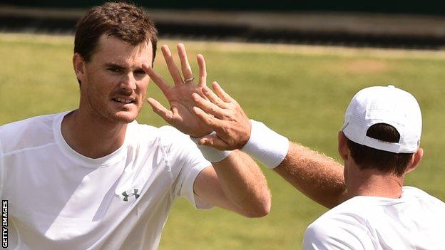 Jamie Murray (left) has never made it this far in the men's doubles before