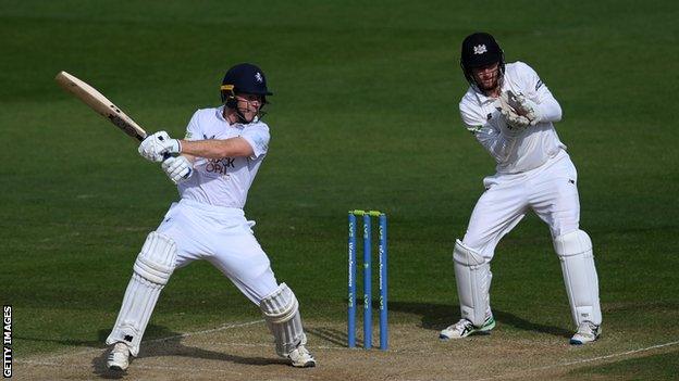 Ben Compton (left) in action for Kent