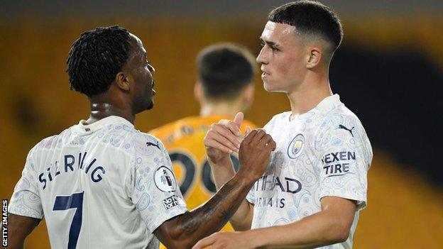 Raheem Sterling and Phil Foden