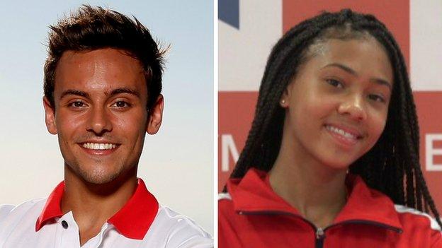 Tom Daley and Aaliyah Powell