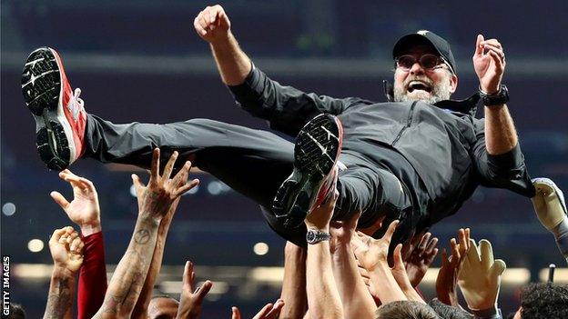 Liverpool boss Jurgen Klopp celebrates