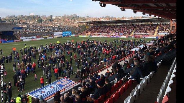 Exeter stadium evacuated