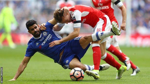 Diego Costa in action for Chelsea