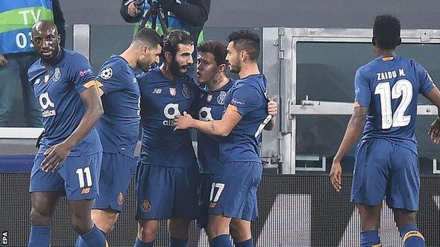 Porto players celebrate