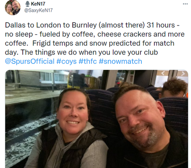 Tottenham fans tweet