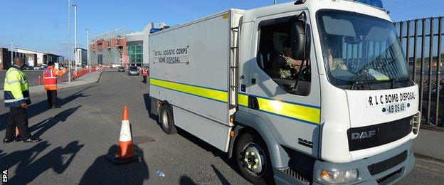 Bomb disposal team at Old Trafford