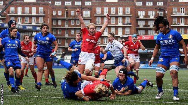 Wales against Italy