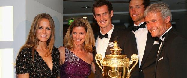 Nigel Sears, Kim Sears and Andy Murray