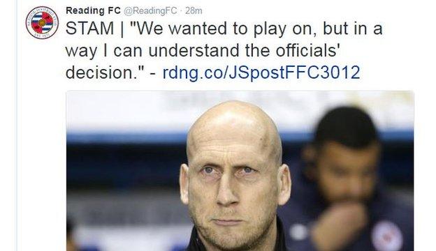 Reading manager Jaap Stam on Twitter