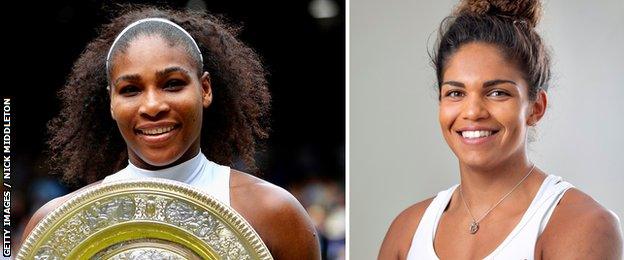 Serena Williams and Kyra Edwards