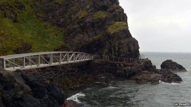 New bridge on Gobbins coastal path