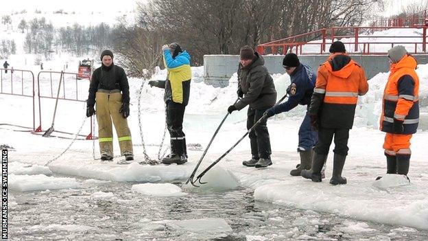 Murmansk Ice Swimming