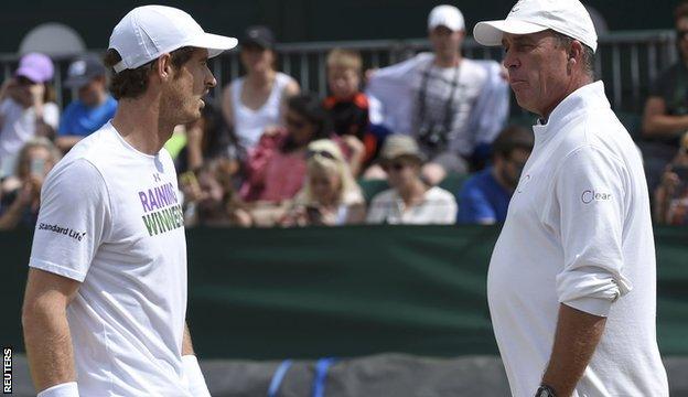 Andy Murray (left) with Ivan Lendl