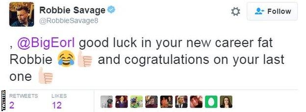 Robbie Savage on Twitter