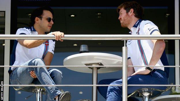 Felipe Massa and Rob Smedley