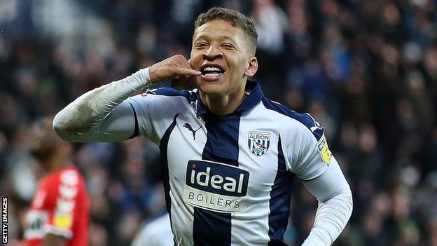 Dwight Gayle in action for West Brom