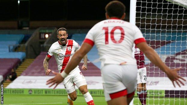 Danny Ings and Che Adams celebrate Southampton's goal