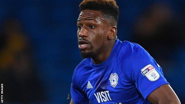 Omar Bogle in action for Cardiff City