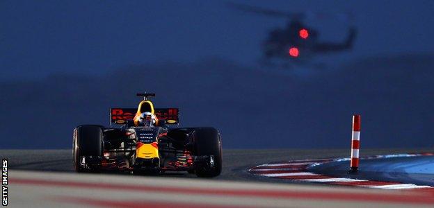 Daniel Ricciardo during the Bahrain Grand Prix in 2015