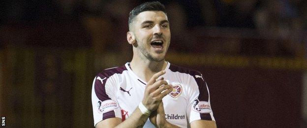 Hearts right-back Callum Paterson