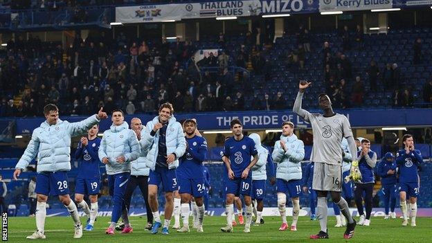 A limited number of fans attended Chelsea's league game against Leicester City in May