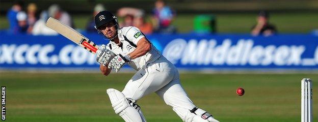 Nick Compton bats