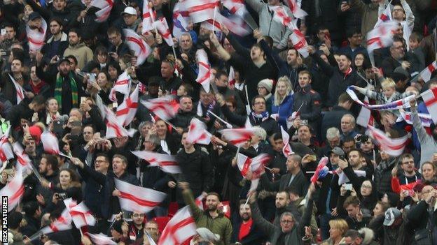 England fans at Wembley