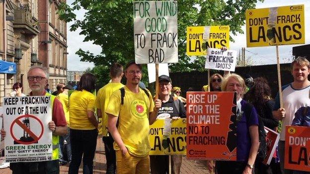 Anti-fracking protest