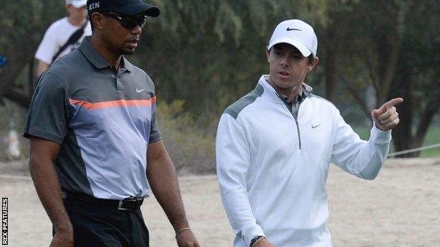 Tiger Woods and Rory McIlroy