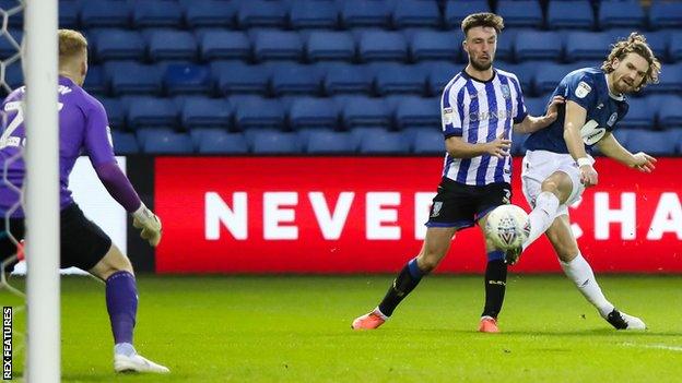 Sam Gallagher rounds off the scoring for Blackburn at Sheffield Wednesday