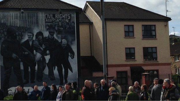 The parade started in the Bogside at Free Derry Corner