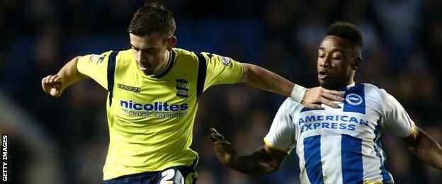 Olly Lee in action for Birmingham City