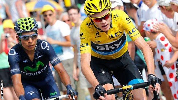 Nairo Quintana and Chris Froome