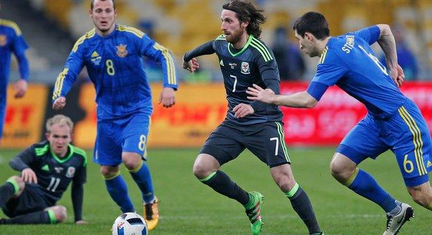 Wales midfielder Joe Allen impressed against Ukraine