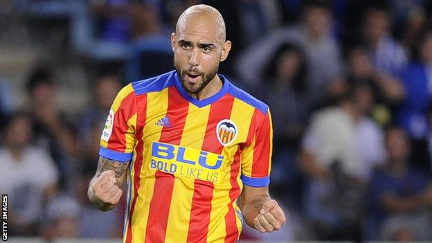 Valencia striker Simone Zaza