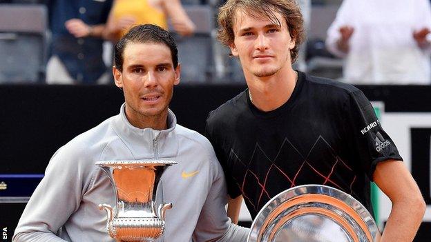 Rafael Nadal and Alexander Zverev