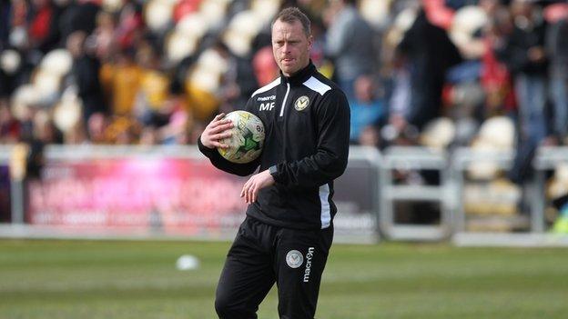 Newport County manager Mike Flynn