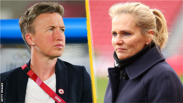 Bev Priestman and Sarina Wiegman