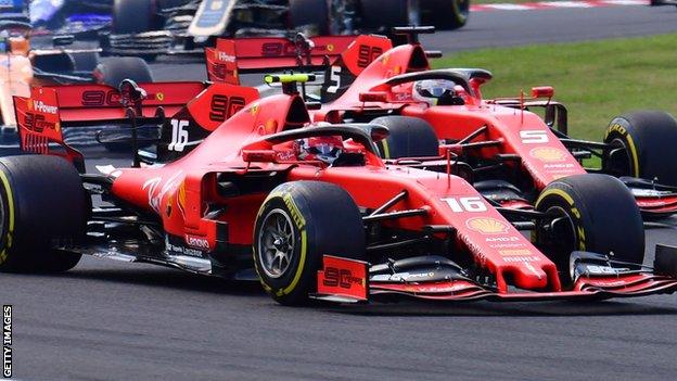 Charles Leclerc and Sebastian Vettel