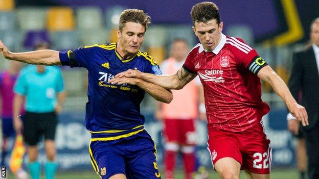 Aberdeen's Ryan Jack (right)