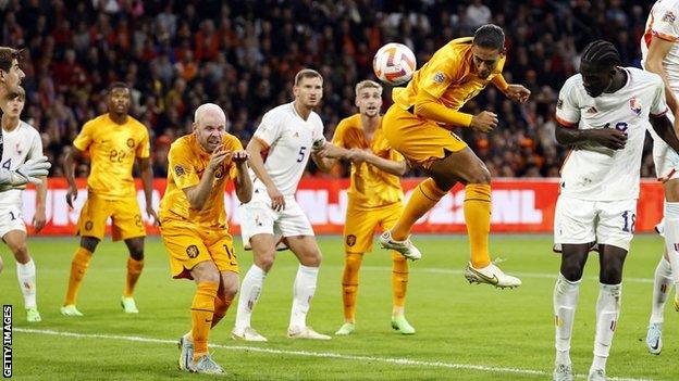 Virgil van Dijk scores for the Netherlands