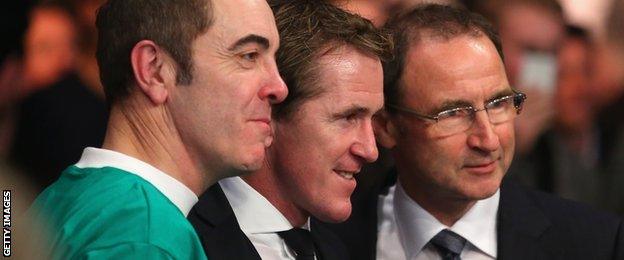 James Nesbitt, AP McCoy and Martin O'Neill