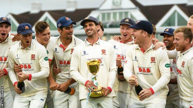 Essex celebrate winning the County Championship in 2019