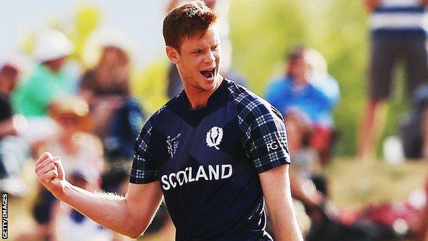 Scotland bowler Alasdair Evans