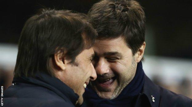 Chelsea boss Antonio Conte and Tottenham manager Mauricio Pochettino