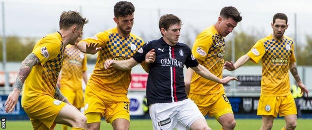 Greenock Morton and Falkirk players