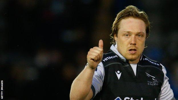 Joel Hodgson has scored 515 points in a cumulative 147 games for Newcastle Falcons over two spells with the club