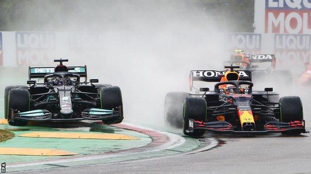 Lewis Hamilton and Max Verstappen