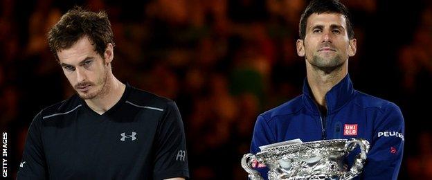 Andy Murray and Novak Djokovic